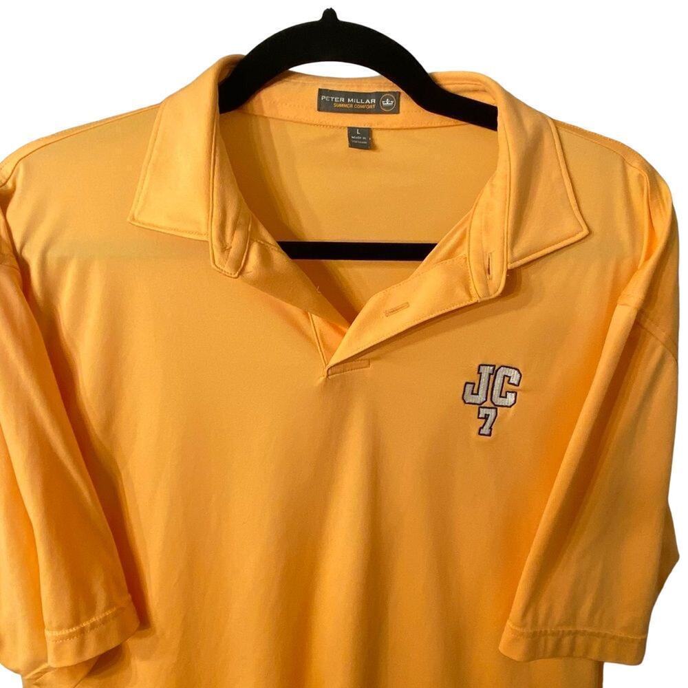 Peter Millar Summer Comfort Short Sleeve Golf Embroidered Polo Orange Size Large - Picture 2 of 4